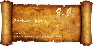 Zerbes Judit névjegykártya